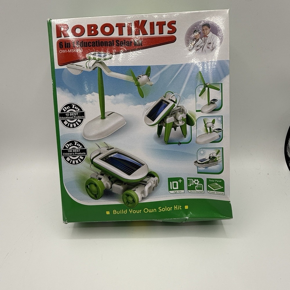 Robotikits 6‎ in 1 Educational Solar Robot Kit OWI-MSK610 new open box